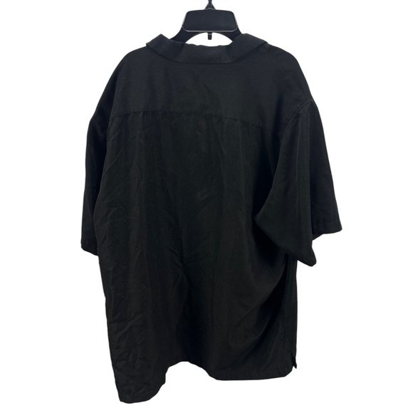 Batık Bay Black Button-Up Shirt Embroidered Relaxed Fit Mens XL Gothic Oversized - Picture 2 of 9